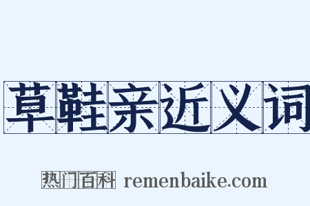草鞋亲近义词是什么意思的图片